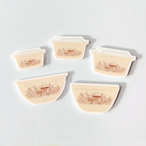 Pyrex Forest Fancies Fridge Magnets | Mushroom Pyrex | Mushroom Magnets | Forest Fancies Pyrex Mushroom Magnets for Home or Office Decor