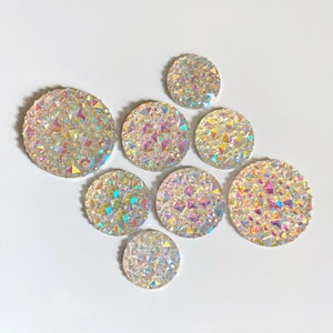 Iridescent Jewel Magnets: Sparkly Bling Decor, Set of 8