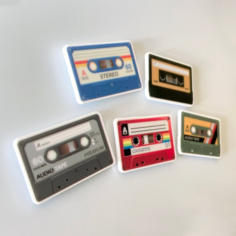 Retro 80s Cassette Tape Fridge Magnets 80s Nostalgia 80s Decor 90s Nostalgia Vintage Retro Decor 80s Retro Gifts 80s Room Decor image 3