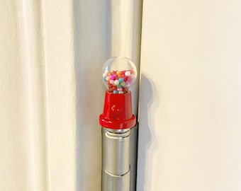 Gumball Machine Hinge Head, Hinge Heads Decorative Topper, Retro Magnetic Figurine Door Decor, Whimsical Home Decor, Unique Gifts Under 20