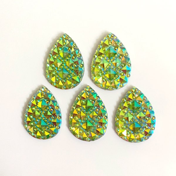 Glam Magnets for Home or Office | Green Glam Decor | Green Iridescent Kitchen Decor | Glam Gifts | Glam and Glitter Office or Locker Decor