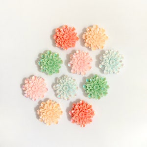 Pastel Flower Magnets: Cottagecore Fridge Decor, Set of 10
