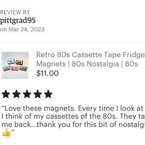 Retro 80s Cassette Tape Fridge Magnets 80s Nostalgia 80s Decor 90s Nostalgia Vintage Retro Decor 80s Retro Gifts 80s Room Decor image 10