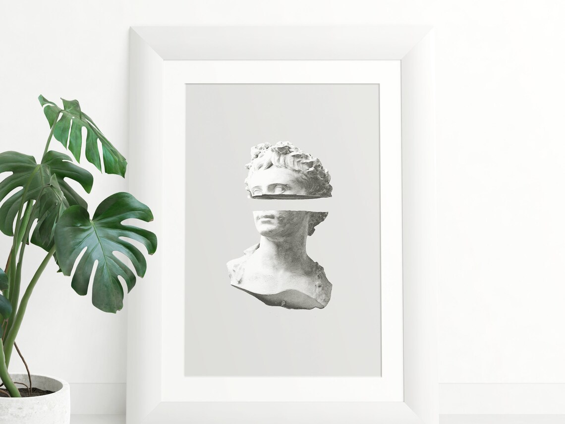 Ancient Rome Sculpture Wall Art Printable Artwork Abstract - Etsy