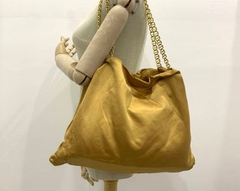 Prada bag - Vintage Prada Gold Satin Chain Tote bag