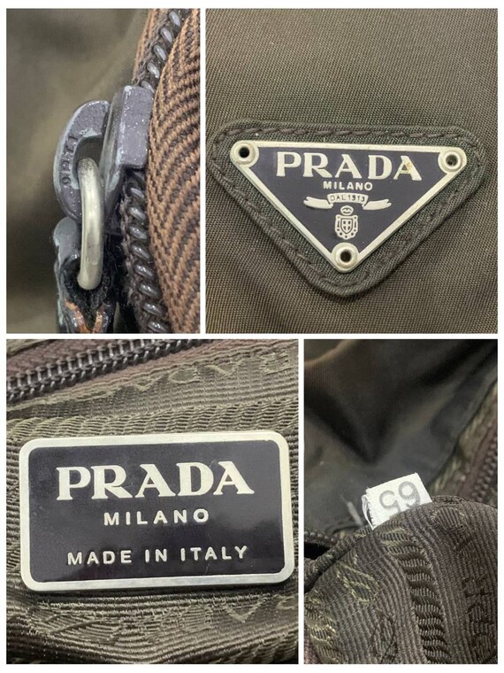 Prada Bag Authentic Vintage Prada Brown Nylon Backpack Etsy