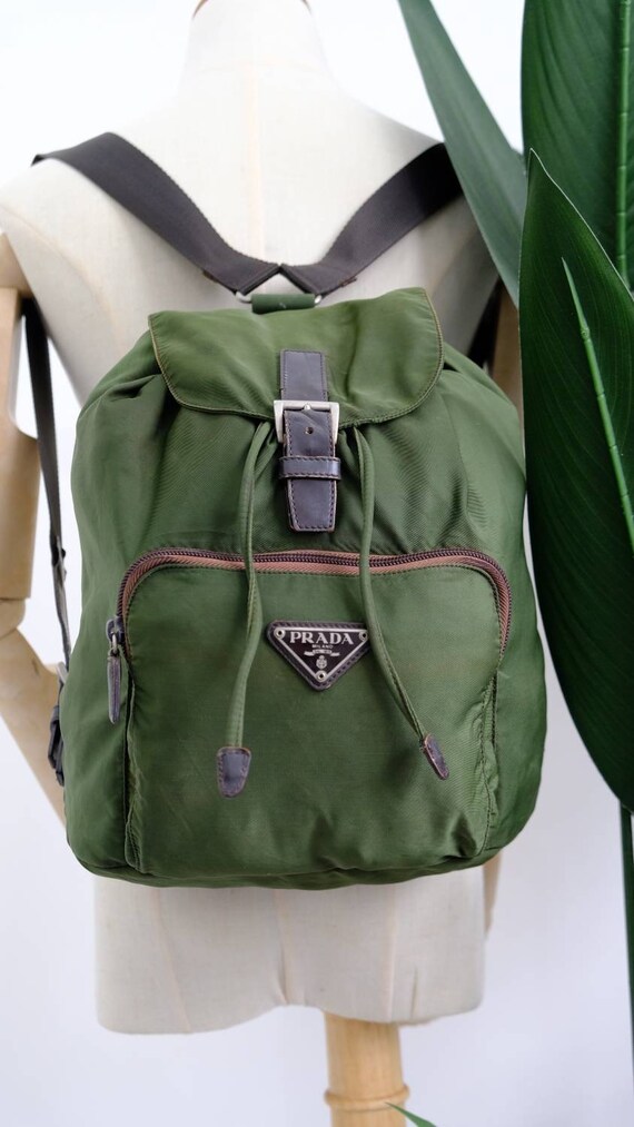 Prada Bag - Authentic vintage Prada green army nyl