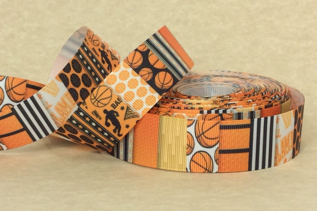 Basketball With Ribbon Basketball Multi Print - 1
