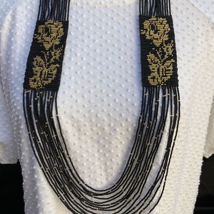 Traditional Habesha Glass D&#39;va Beadwork Necklace