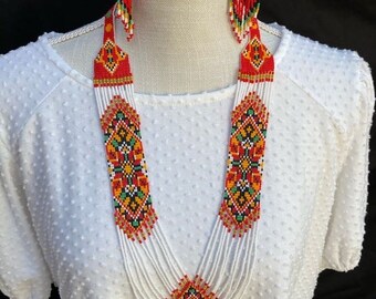 Traditional Habesha Glass Beadwork D'va Necklace