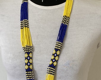 Traditional Habesha Glass D'va Beadwork Necklace