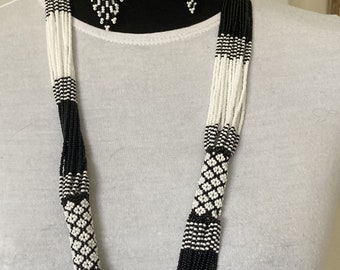 Traditional Habesha Glass D'va Beadwork Necklace