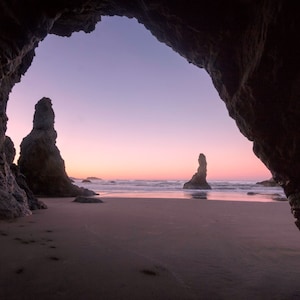 View from a seacave at Bandon beach oregon | Ocean photography | Gifts photos from oregon and pacific northwest