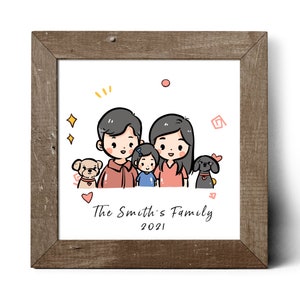 Personalised Cartoon Portrait | Anniversary | Gifts | Photo cover | Family Portrait | Custom Drawing