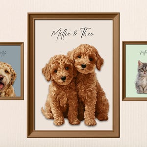 Custom Watercolor Portraits Using Pet Photo|Personalized Digital Dog Portraits|Cat Portraits|Custom Dog Portraits|Custom Pet Memorial Art