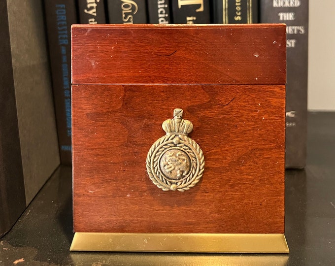 Vintage 1990's Bombay Company Wooden Box With Brass Etsy