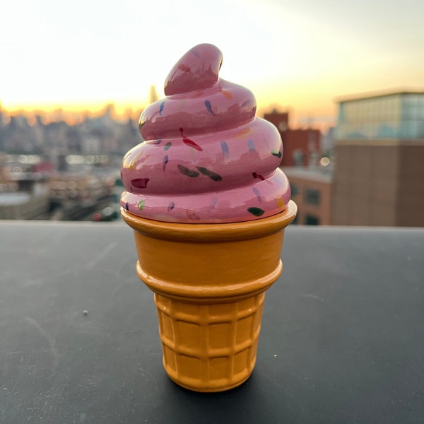 Ceramic Hand Painted Ice Cream Cone