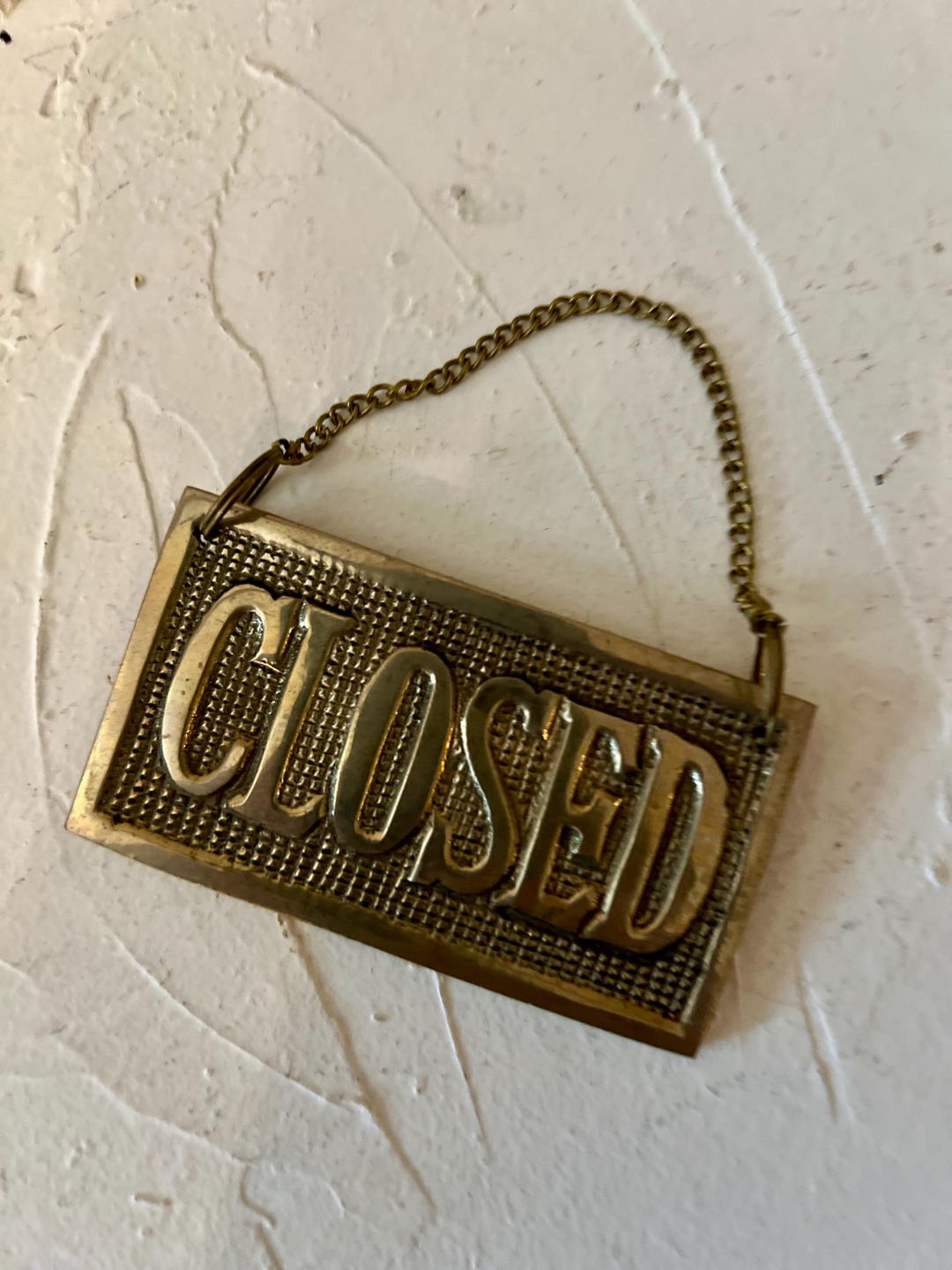 Vintage Brass OPEN/CLOSED Sign - Etsy
