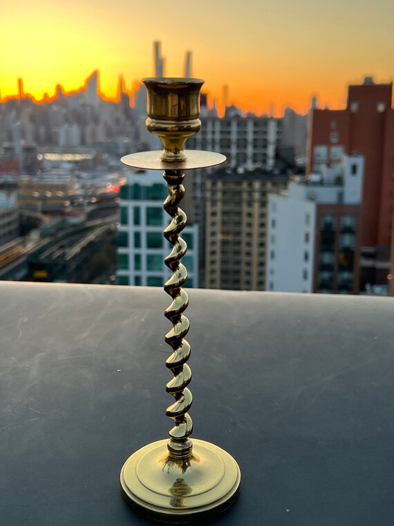 Solid Brass Candlestick Made in England Etsy