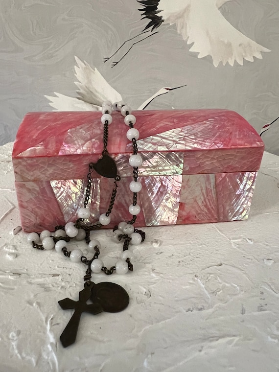 Petite Pink Shell Jewelry Box - image 1