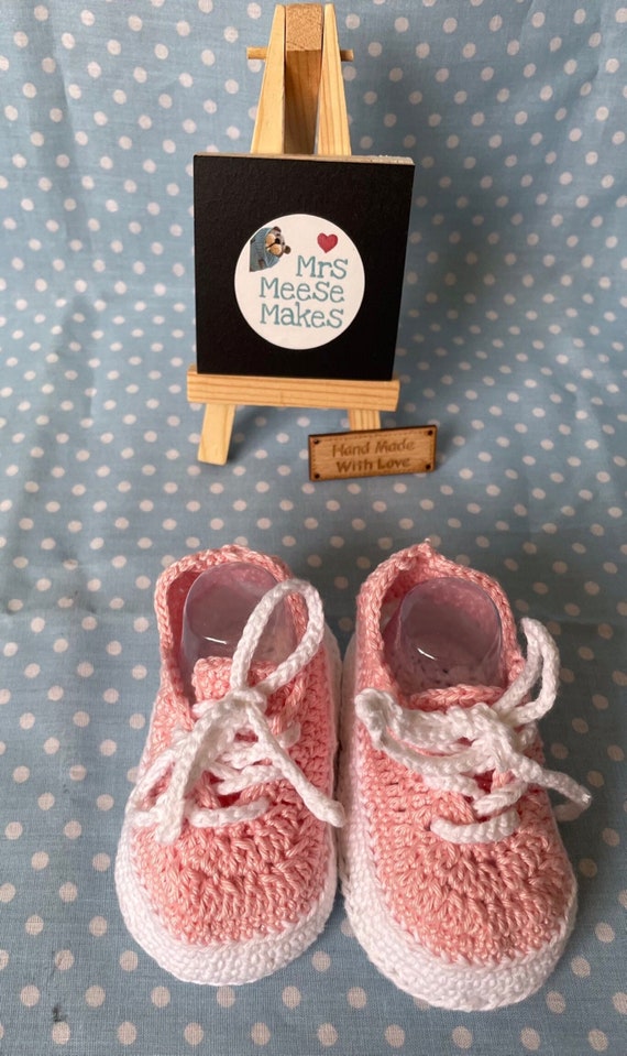 Baby Girl Pink Sneakers 3 6 Months Etsy Australia
