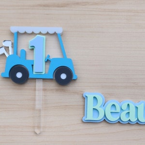 Mini Golf Cart Topper for Small Smash Cake, Hole in One First Birthday, Girl Golf First Birthday, Golf 1st Birthday, Hole in One Cake Topper