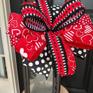 Valentine&#39;s Day Bow, Valentine&#39;s Bow, lantern bow, wreath bow, home decor bow
