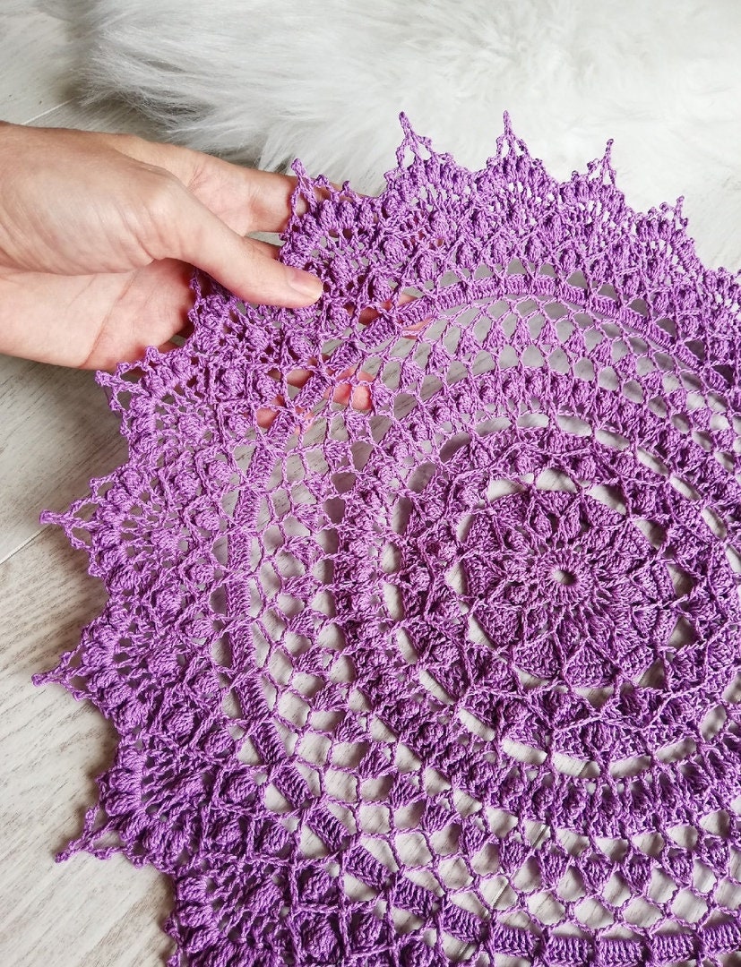 Textured Crochet Doily Pattern Amelie 3D Mandala Crochet Etsy UK