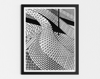 Vintage Photo Printable | Abstract Pattern | Retro Photography | Black and White Art | Office Wall Art | Downloadable Prints