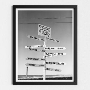 Vintage Photo Printable | Funny Oregon Seaside Sign | Black and White Art | Downloadable Prints