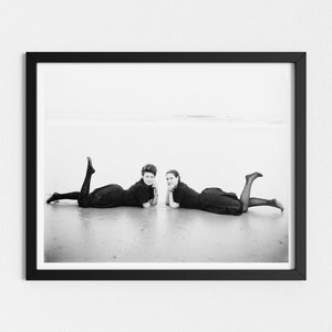 Vintage Photo Printable | Women in Bathing Suits | Black and White Art | Beach Photos | Downloadable Prints