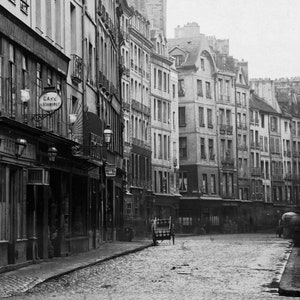 Vintage Photo Printable Paris City Streets Black and White Art French Architecture Print Downloadable Prints image 2
