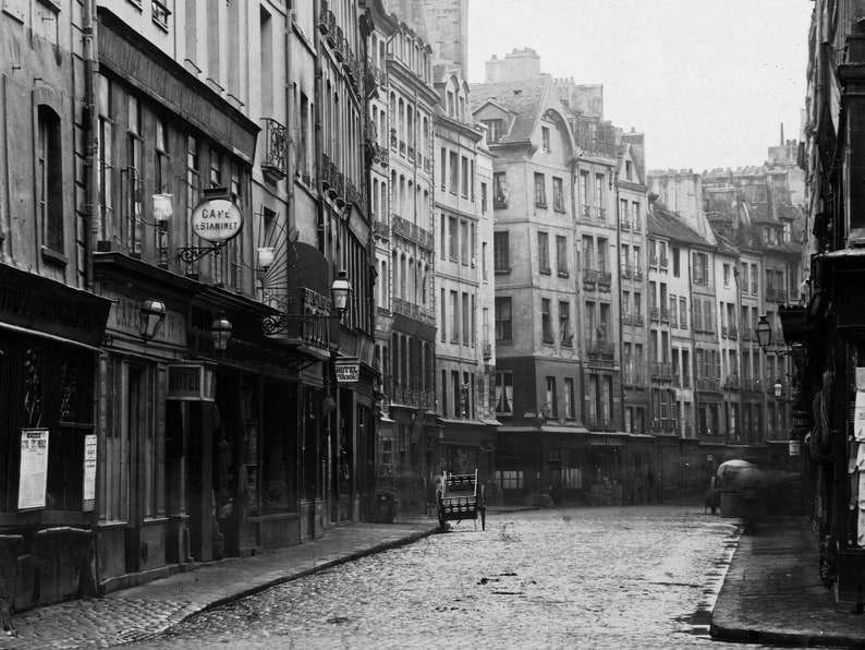Vintage Photo Printable Paris City Streets Black and White Art French Architecture Print Downloadable Prints image 2