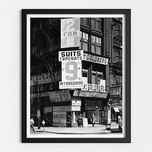 Foto vintage imprimible / Ciudad de Nueva York / Antiguos carteles publicitarios / Arte en blanco y negro / Impresión de arquitectura / Impresiones descargables