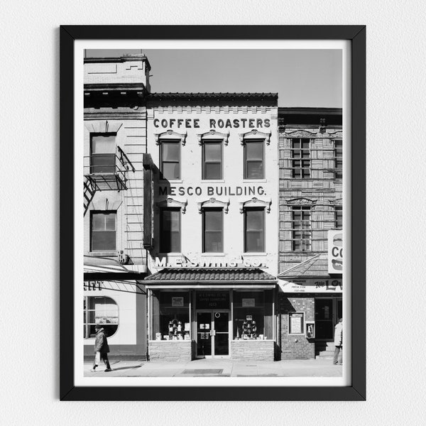 Vintage Photo Printable | Coffee Roasters in Washington | Black and White Art | Architecture Print | Downloadable Prints