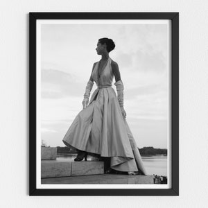 Vintage Photo Printable | 1940s Fashion Wall Art | Retro Black and White Art | Downloadable Prints