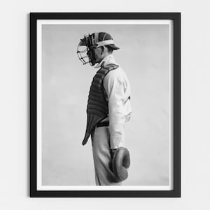 Vintage Photo Printable | Baseball Wall Art | Vintage Sports Decor | Black and White Art | Downloadable Prints