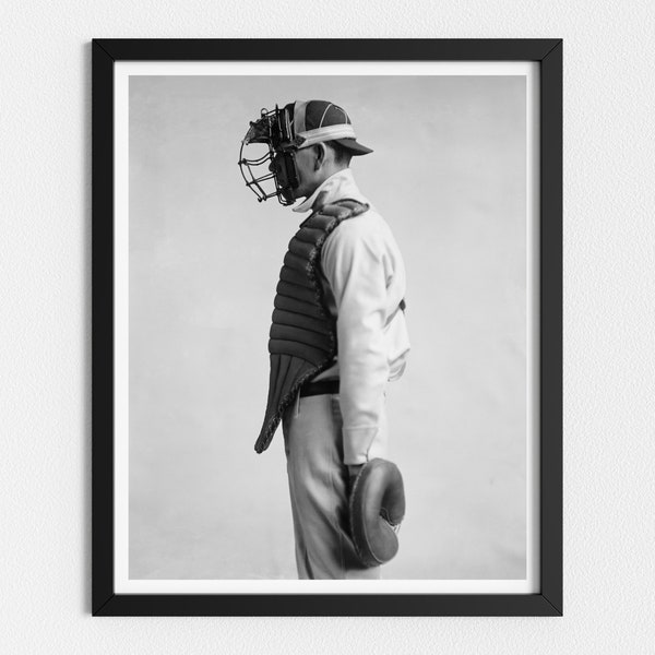 Vintage Photo Printable | Baseball Wall Art | Vintage Sports Decor | Black and White Art | Downloadable Prints