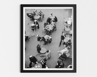 Vintage Photo Printable | Central Park Restaurant | Black and White Art | Retro Photography | Downloadable Prints