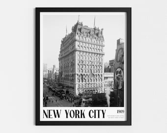 vintage photo imprimable | Photographie de New York | Hôtel Knickerbocker | Art noir et blanc | Impression d'architecture | Impressions téléchargeables