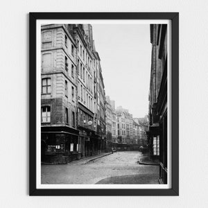 Vintage Photo Printable | Paris City Streets | Black and White Art | French Architecture Print | Downloadable Prints