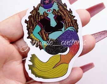 Mermaid Vinyl Decal | Ocean Car Sticker | Mermaid Tail Laptop Water Bottle Decal