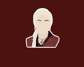 Pegatina de Rhaenyra Targaryen / Pegatina de HOTD / Pegatina de GOT / Canción de hielo y fuego