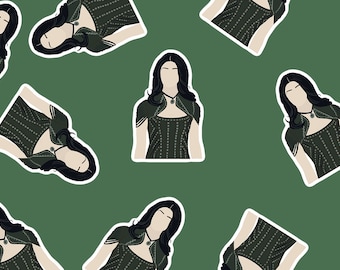 The Witcher Yennifer-sticker, Anya Chalotra, gestanste sticker, Yennifer of Vengerberg | Halloween-sticker