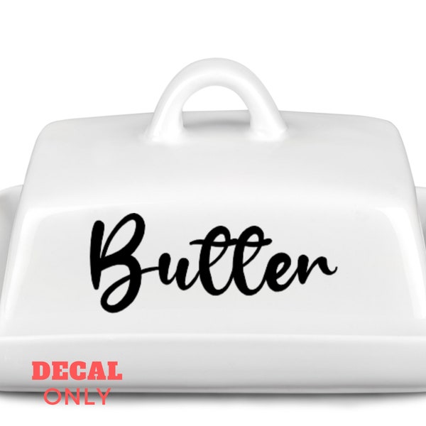 Farmhouse Butter Label, Farmhouse Inspired Decal Sticker for Butter Dish and Kitchen Appliances, Decal for Plastic and Ceramic