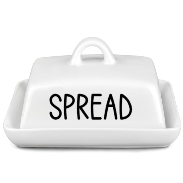 Red Butter Dish Etsy