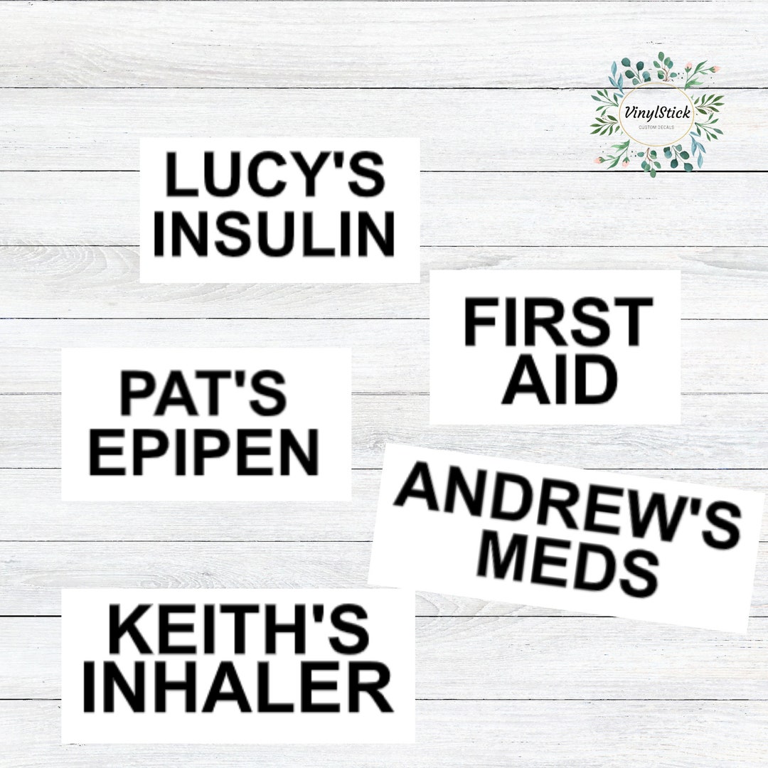 Medicine Labels for Organization Storage Tub Decals, Home and