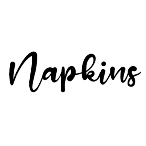 Napkins Vinyl Decal, Napkin Holder Sticker, Kitchen Organization Labels