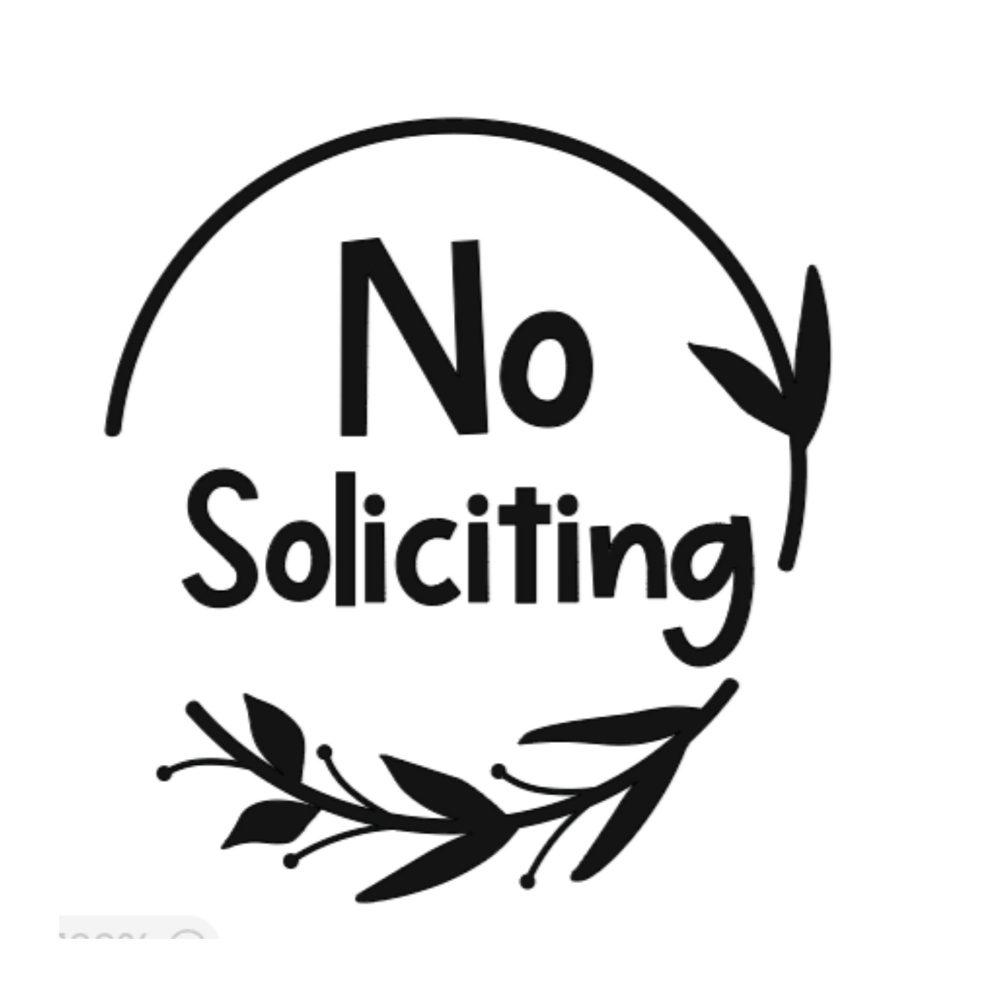 No Soliciting Decal for Window Glass Front Door Sign - Etsy