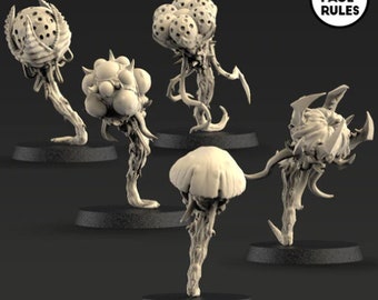 Alien Moving Spores_3D printed miniatures | Artisans_size height 35mm